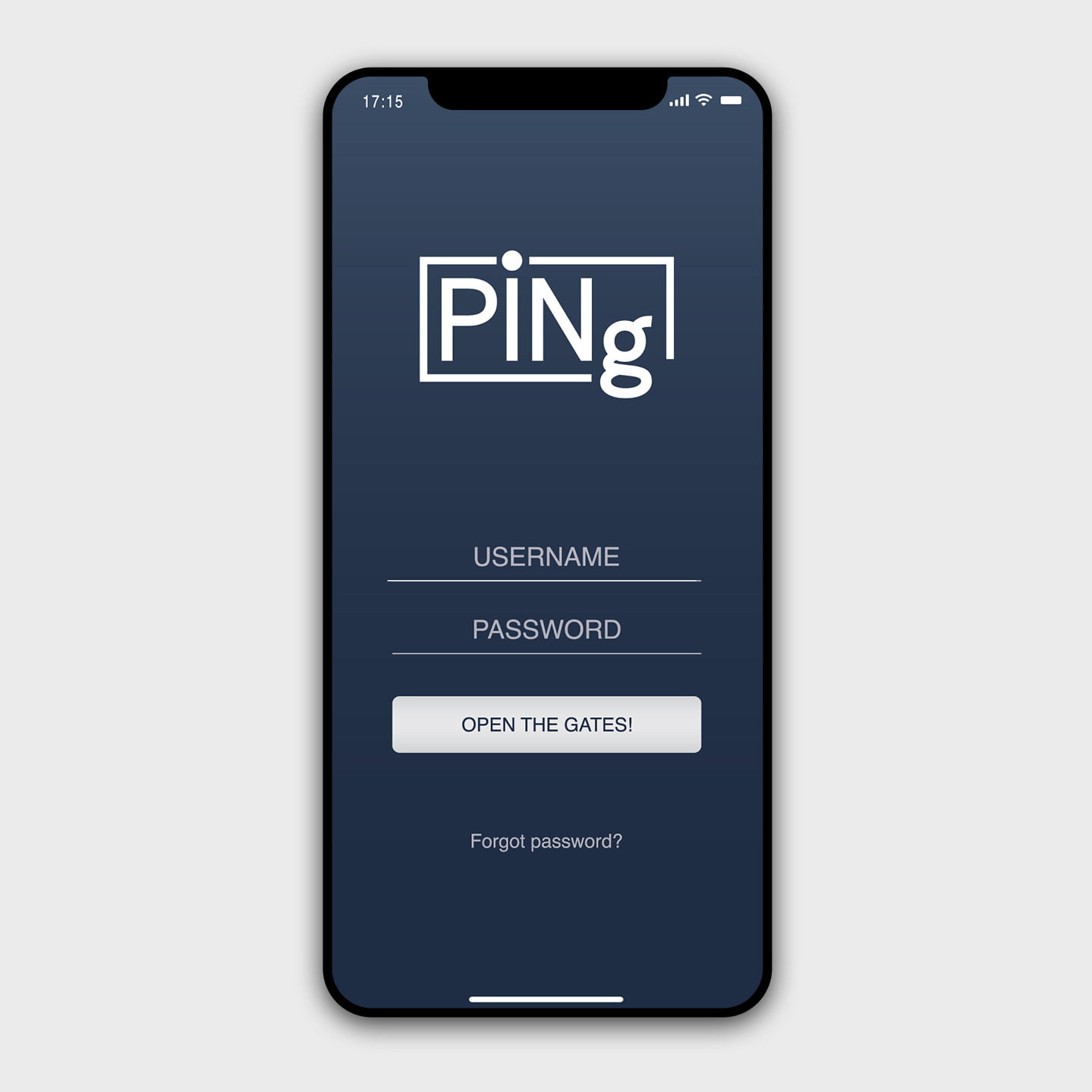 PING_App_Login_Screen