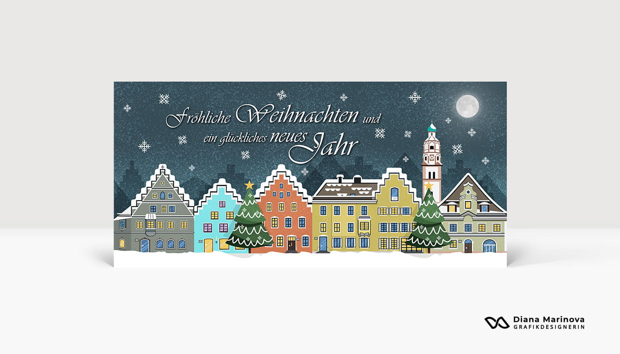 Weihnachtskarte-Schrobenhausener-Lenbachplatz-im-Winter